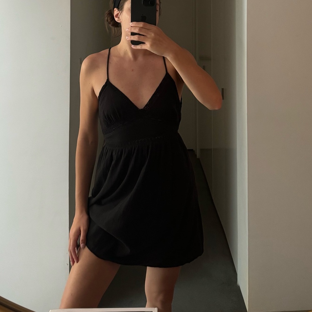 Zara black knit dress